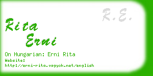 rita erni business card